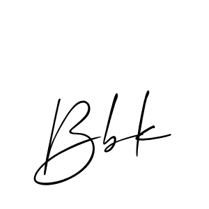 Use a signature maker to create a handwritten signature online. With this signature software, you can design (Allison_Script) your own signature for name Bbk. Bbk signature style 2 images and pictures png