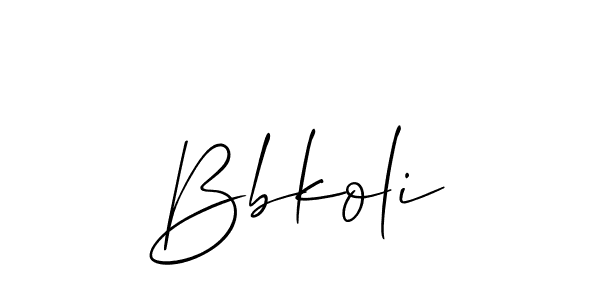 How to make Bbkoli signature? Allison_Script is a professional autograph style. Create handwritten signature for Bbkoli name. Bbkoli signature style 2 images and pictures png