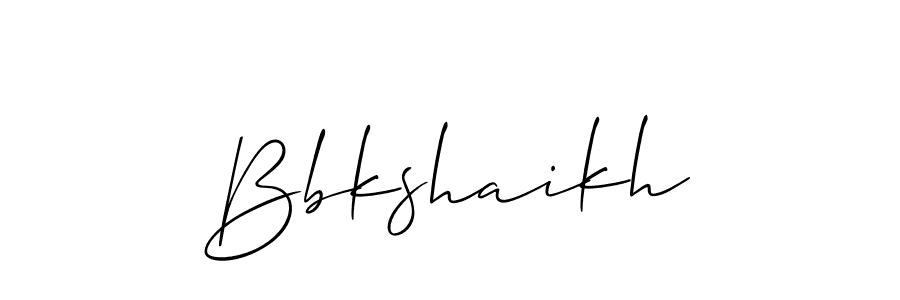 Design your own signature with our free online signature maker. With this signature software, you can create a handwritten (Allison_Script) signature for name Bbkshaikh. Bbkshaikh signature style 2 images and pictures png