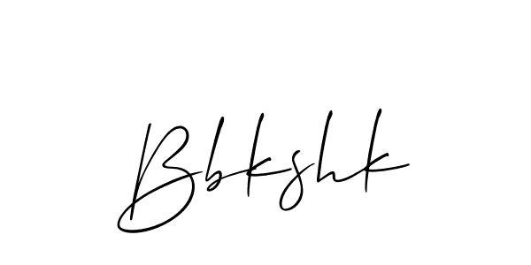 Design your own signature with our free online signature maker. With this signature software, you can create a handwritten (Allison_Script) signature for name Bbkshk. Bbkshk signature style 2 images and pictures png