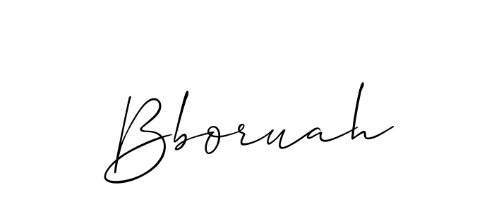 Design your own signature with our free online signature maker. With this signature software, you can create a handwritten (Allison_Script) signature for name Bboruah. Bboruah signature style 2 images and pictures png