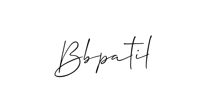 Make a beautiful signature design for name Bbpatil. With this signature (Allison_Script) style, you can create a handwritten signature for free. Bbpatil signature style 2 images and pictures png