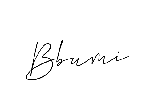 How to make Bbumi signature? Allison_Script is a professional autograph style. Create handwritten signature for Bbumi name. Bbumi signature style 2 images and pictures png