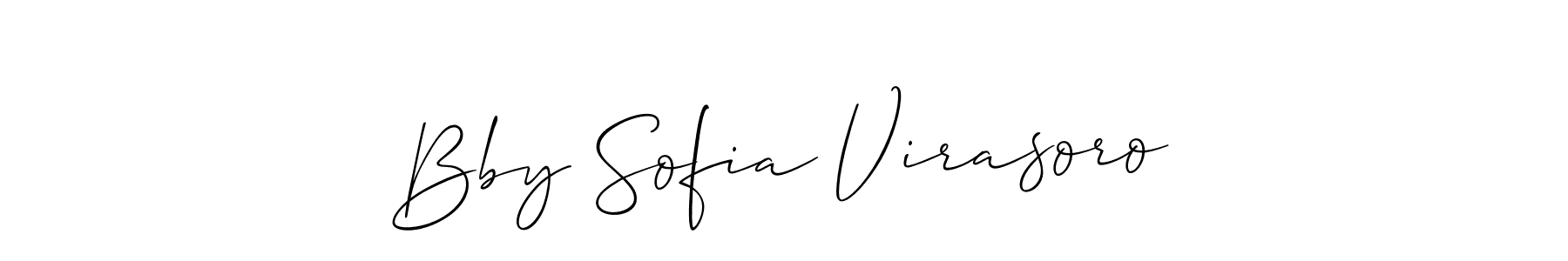 Also we have Bby Sofia Virasoro name is the best signature style. Create professional handwritten signature collection using Allison_Script autograph style. Bby Sofia Virasoro signature style 2 images and pictures png