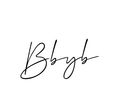 You should practise on your own different ways (Allison_Script) to write your name (Bbyb) in signature. don't let someone else do it for you. Bbyb signature style 2 images and pictures png