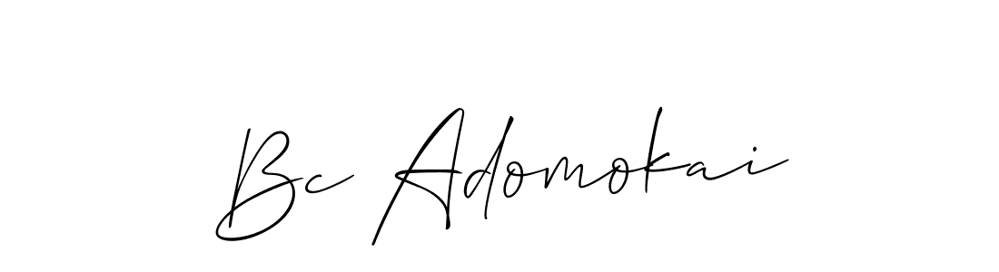 Also we have Bc Adomokai name is the best signature style. Create professional handwritten signature collection using Allison_Script autograph style. Bc Adomokai signature style 2 images and pictures png