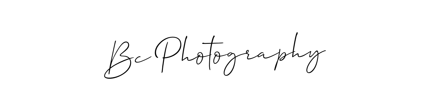 How to make Bc Photography signature? Allison_Script is a professional autograph style. Create handwritten signature for Bc Photography name. Bc Photography signature style 2 images and pictures png