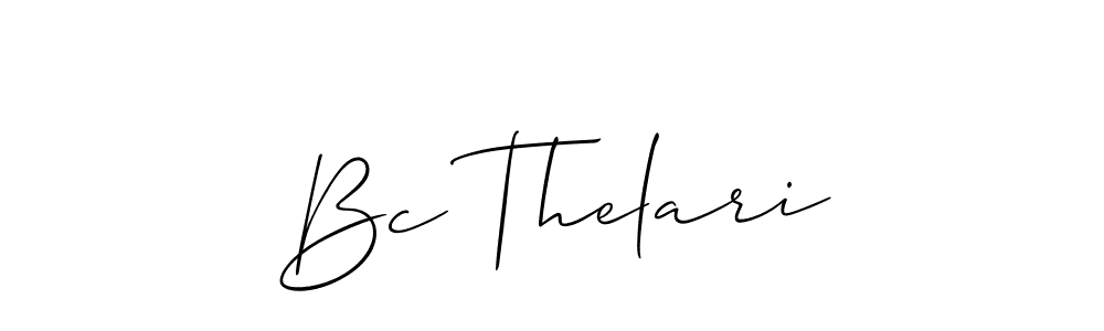 Make a short Bc Thelari signature style. Manage your documents anywhere anytime using Allison_Script. Create and add eSignatures, submit forms, share and send files easily. Bc Thelari signature style 2 images and pictures png
