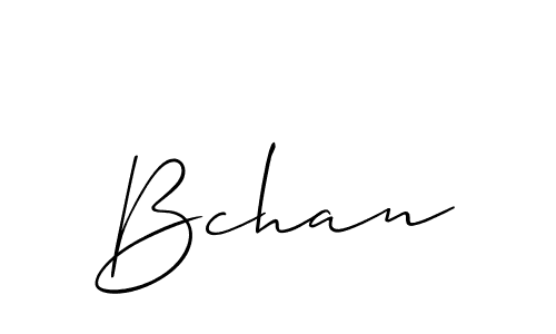 It looks lik you need a new signature style for name Bchan. Design unique handwritten (Allison_Script) signature with our free signature maker in just a few clicks. Bchan signature style 2 images and pictures png