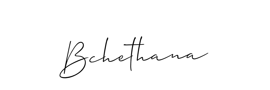 Also we have Bchethana name is the best signature style. Create professional handwritten signature collection using Allison_Script autograph style. Bchethana signature style 2 images and pictures png