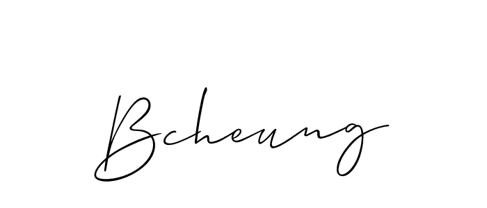 Allison_Script is a professional signature style that is perfect for those who want to add a touch of class to their signature. It is also a great choice for those who want to make their signature more unique. Get Bcheung name to fancy signature for free. Bcheung signature style 2 images and pictures png