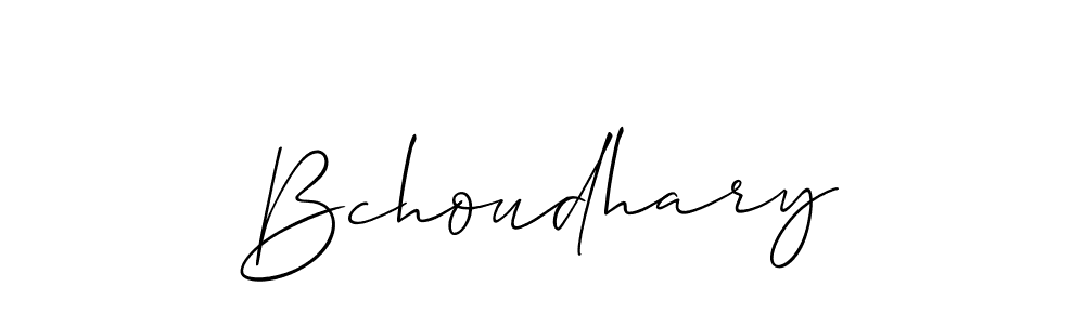 Make a beautiful signature design for name Bchoudhary. With this signature (Allison_Script) style, you can create a handwritten signature for free. Bchoudhary signature style 2 images and pictures png