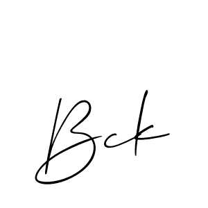 The best way (Allison_Script) to make a short signature is to pick only two or three words in your name. The name Bck include a total of six letters. For converting this name. Bck signature style 2 images and pictures png