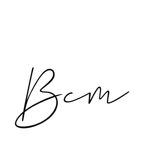 if you are searching for the best signature style for your name Bcm. so please give up your signature search. here we have designed multiple signature styles  using Allison_Script. Bcm signature style 2 images and pictures png