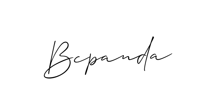 Create a beautiful signature design for name Bcpanda. With this signature (Allison_Script) fonts, you can make a handwritten signature for free. Bcpanda signature style 2 images and pictures png