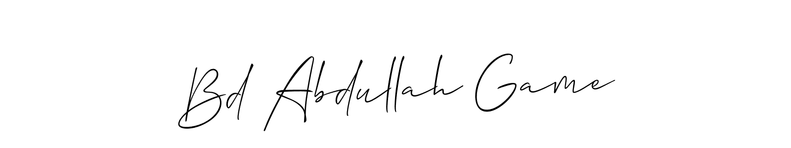 How to make Bd Abdullah Game name signature. Use Allison_Script style for creating short signs online. This is the latest handwritten sign. Bd Abdullah Game signature style 2 images and pictures png