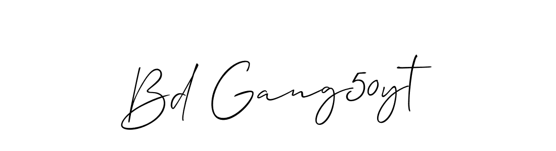 Design your own signature with our free online signature maker. With this signature software, you can create a handwritten (Allison_Script) signature for name Bd Gang50yt. Bd Gang50yt signature style 2 images and pictures png