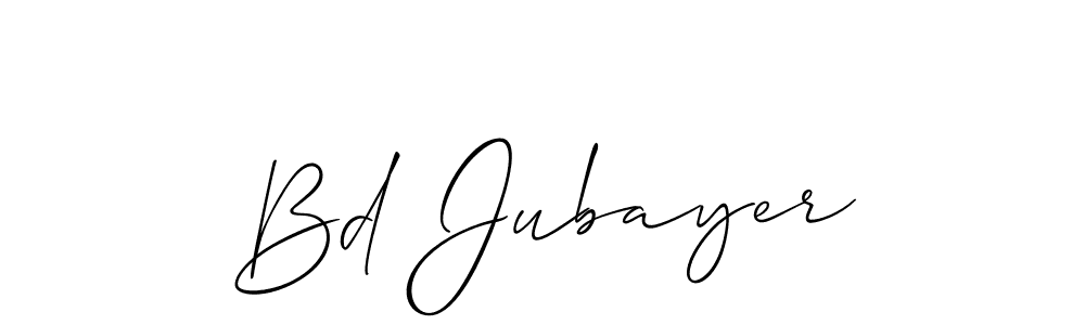 Also we have Bd Jubayer name is the best signature style. Create professional handwritten signature collection using Allison_Script autograph style. Bd Jubayer signature style 2 images and pictures png