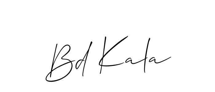 How to make Bd Kala name signature. Use Allison_Script style for creating short signs online. This is the latest handwritten sign. Bd Kala signature style 2 images and pictures png