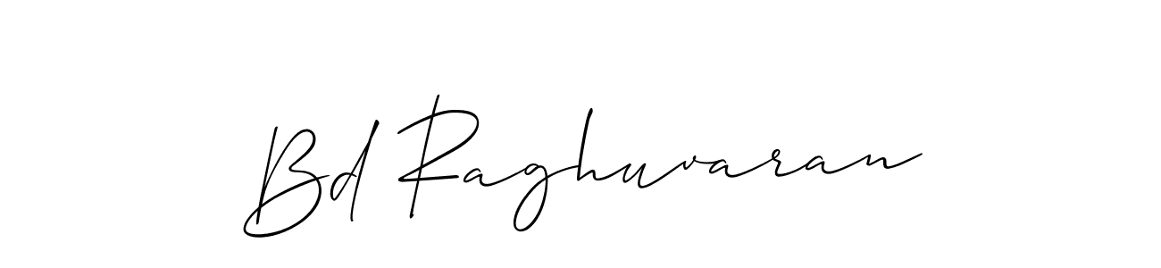 It looks lik you need a new signature style for name Bd Raghuvaran. Design unique handwritten (Allison_Script) signature with our free signature maker in just a few clicks. Bd Raghuvaran signature style 2 images and pictures png