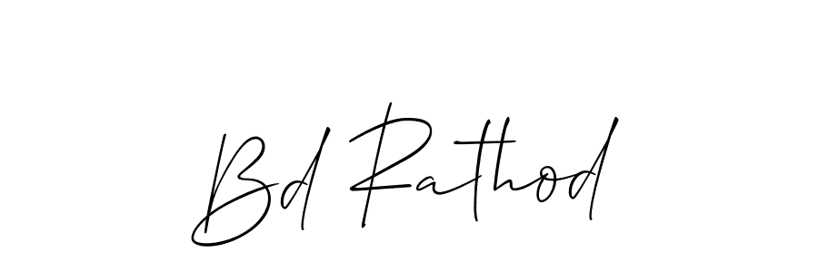 Create a beautiful signature design for name Bd Rathod. With this signature (Allison_Script) fonts, you can make a handwritten signature for free. Bd Rathod signature style 2 images and pictures png