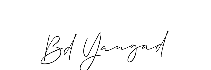Similarly Allison_Script is the best handwritten signature design. Signature creator online .You can use it as an online autograph creator for name Bd Yangad. Bd Yangad signature style 2 images and pictures png
