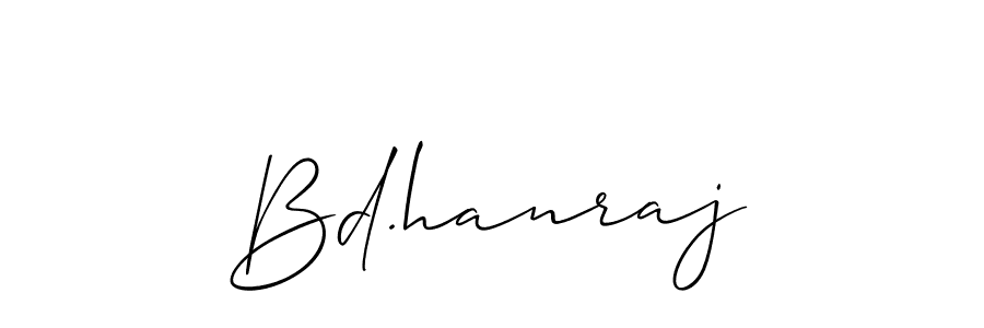 Make a beautiful signature design for name Bd.hanraj. Use this online signature maker to create a handwritten signature for free. Bd.hanraj signature style 2 images and pictures png