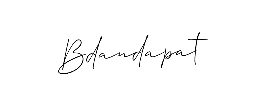 Design your own signature with our free online signature maker. With this signature software, you can create a handwritten (Allison_Script) signature for name Bdandapat. Bdandapat signature style 2 images and pictures png