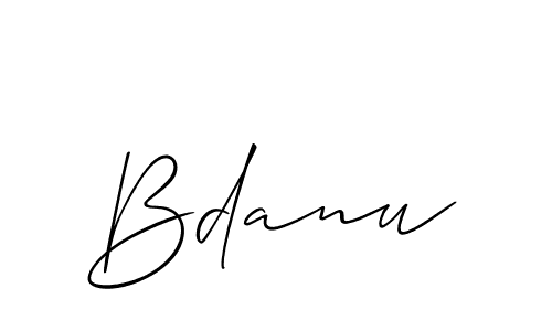 Create a beautiful signature design for name Bdanu. With this signature (Allison_Script) fonts, you can make a handwritten signature for free. Bdanu signature style 2 images and pictures png