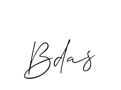 Use a signature maker to create a handwritten signature online. With this signature software, you can design (Allison_Script) your own signature for name Bdas. Bdas signature style 2 images and pictures png