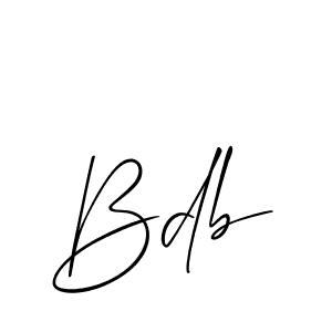 Create a beautiful signature design for name Bdb. With this signature (Allison_Script) fonts, you can make a handwritten signature for free. Bdb signature style 2 images and pictures png