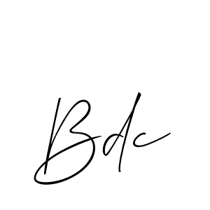 How to make Bdc signature? Allison_Script is a professional autograph style. Create handwritten signature for Bdc name. Bdc signature style 2 images and pictures png