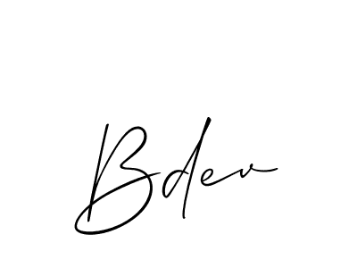 Create a beautiful signature design for name Bdev. With this signature (Allison_Script) fonts, you can make a handwritten signature for free. Bdev signature style 2 images and pictures png