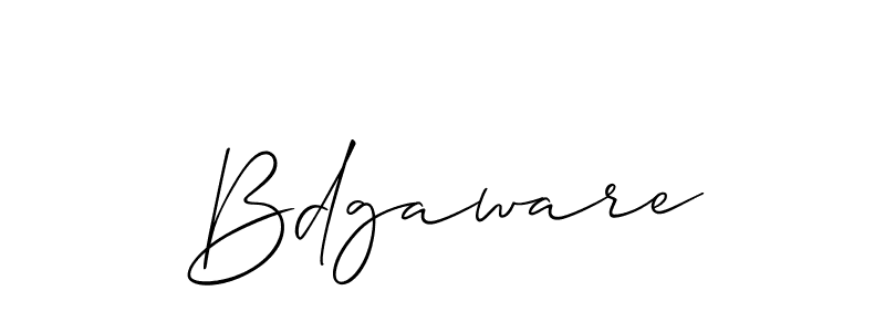 How to make Bdgaware signature? Allison_Script is a professional autograph style. Create handwritten signature for Bdgaware name. Bdgaware signature style 2 images and pictures png