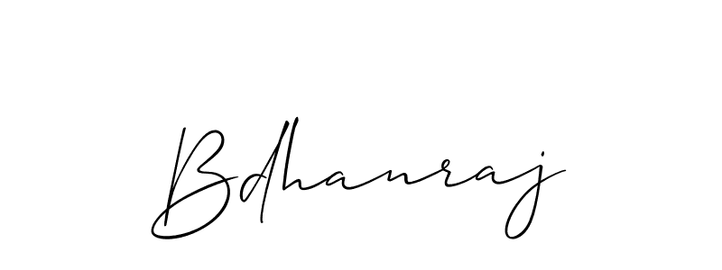 Create a beautiful signature design for name Bdhanraj. With this signature (Allison_Script) fonts, you can make a handwritten signature for free. Bdhanraj signature style 2 images and pictures png