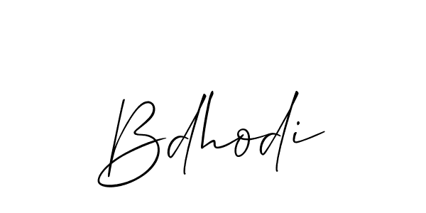Make a beautiful signature design for name Bdhodi. With this signature (Allison_Script) style, you can create a handwritten signature for free. Bdhodi signature style 2 images and pictures png