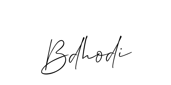 How to Draw Bdhodi signature style? Allison_Script is a latest design signature styles for name Bdhodi. Bdhodi signature style 2 images and pictures png