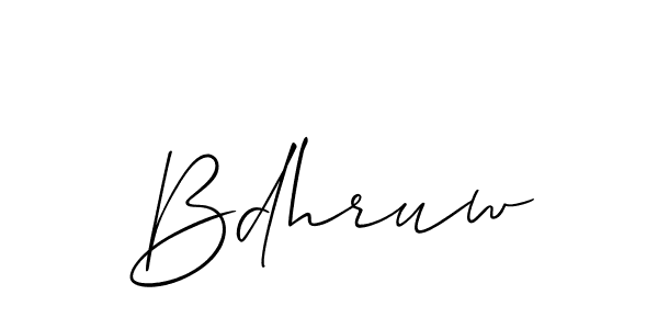 How to make Bdhruw signature? Allison_Script is a professional autograph style. Create handwritten signature for Bdhruw name. Bdhruw signature style 2 images and pictures png