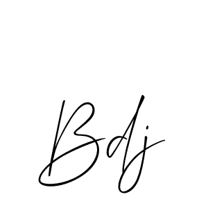 Create a beautiful signature design for name Bdj. With this signature (Allison_Script) fonts, you can make a handwritten signature for free. Bdj signature style 2 images and pictures png