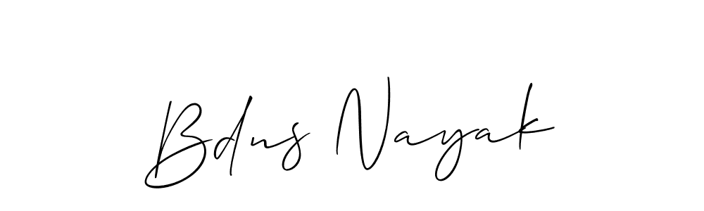 Also You can easily find your signature by using the search form. We will create Bdns Nayak name handwritten signature images for you free of cost using Allison_Script sign style. Bdns Nayak signature style 2 images and pictures png