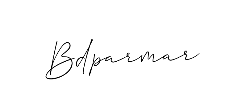 How to make Bdparmar name signature. Use Allison_Script style for creating short signs online. This is the latest handwritten sign. Bdparmar signature style 2 images and pictures png