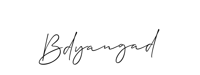 Once you've used our free online signature maker to create your best signature Allison_Script style, it's time to enjoy all of the benefits that Bdyangad name signing documents. Bdyangad signature style 2 images and pictures png