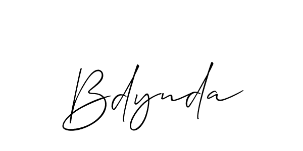 How to make Bdynda signature? Allison_Script is a professional autograph style. Create handwritten signature for Bdynda name. Bdynda signature style 2 images and pictures png
