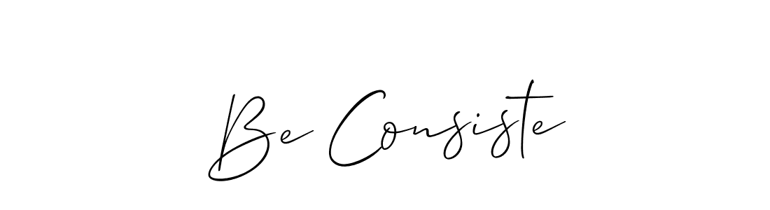 How to make Be Consiste signature? Allison_Script is a professional autograph style. Create handwritten signature for Be Consiste name. Be Consiste signature style 2 images and pictures png