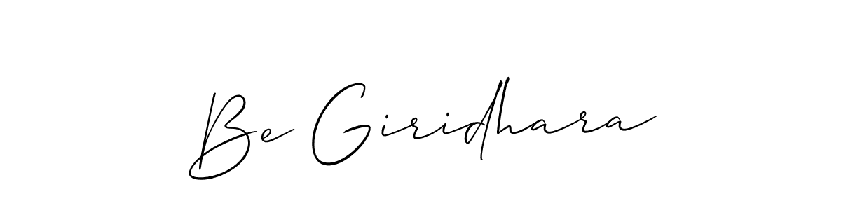 It looks lik you need a new signature style for name Be Giridhara. Design unique handwritten (Allison_Script) signature with our free signature maker in just a few clicks. Be Giridhara signature style 2 images and pictures png