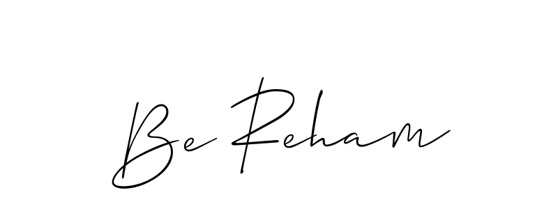Create a beautiful signature design for name Be Reham. With this signature (Allison_Script) fonts, you can make a handwritten signature for free. Be Reham signature style 2 images and pictures png
