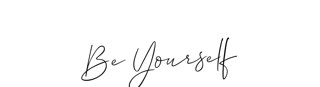 Create a beautiful signature design for name Be Yourself. With this signature (Allison_Script) fonts, you can make a handwritten signature for free. Be Yourself signature style 2 images and pictures png