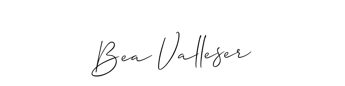 if you are searching for the best signature style for your name Bea Valleser. so please give up your signature search. here we have designed multiple signature styles  using Allison_Script. Bea Valleser signature style 2 images and pictures png