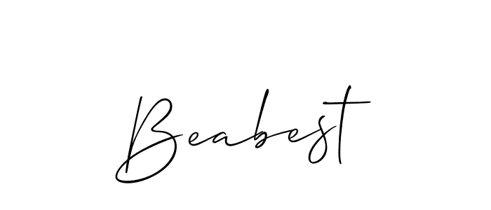 The best way (Allison_Script) to make a short signature is to pick only two or three words in your name. The name Beabest include a total of six letters. For converting this name. Beabest signature style 2 images and pictures png