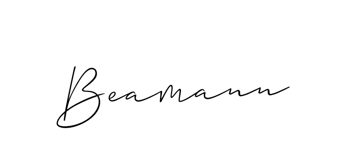 Make a beautiful signature design for name Beamann. With this signature (Allison_Script) style, you can create a handwritten signature for free. Beamann signature style 2 images and pictures png